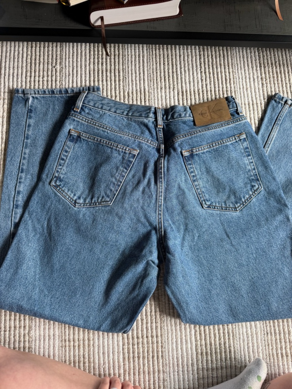 Calvin Klein Jeans Men's Medium Blue Relaxed Denim Jeans